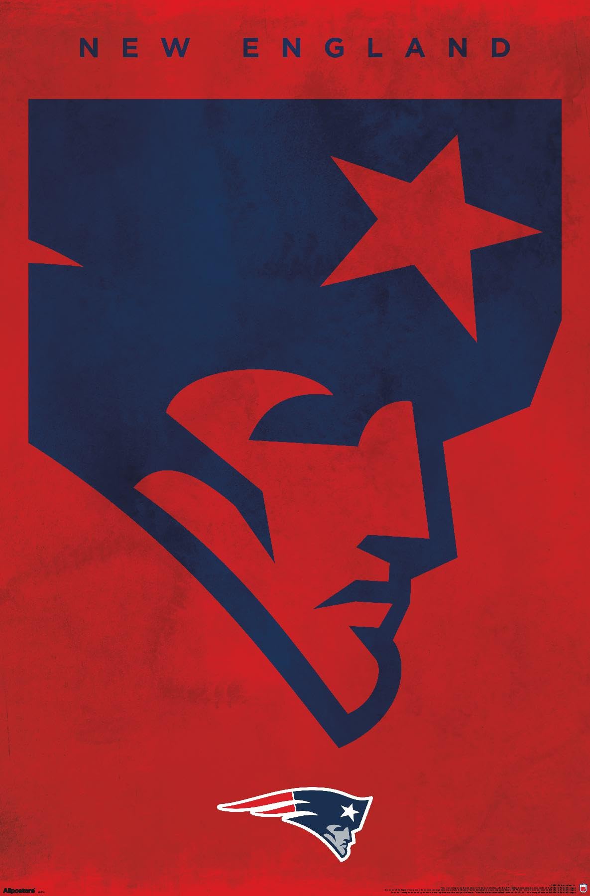 NFL New England Patriots - Logo 25 Wall Poster, 34L" x 22.4W", Unframed Version