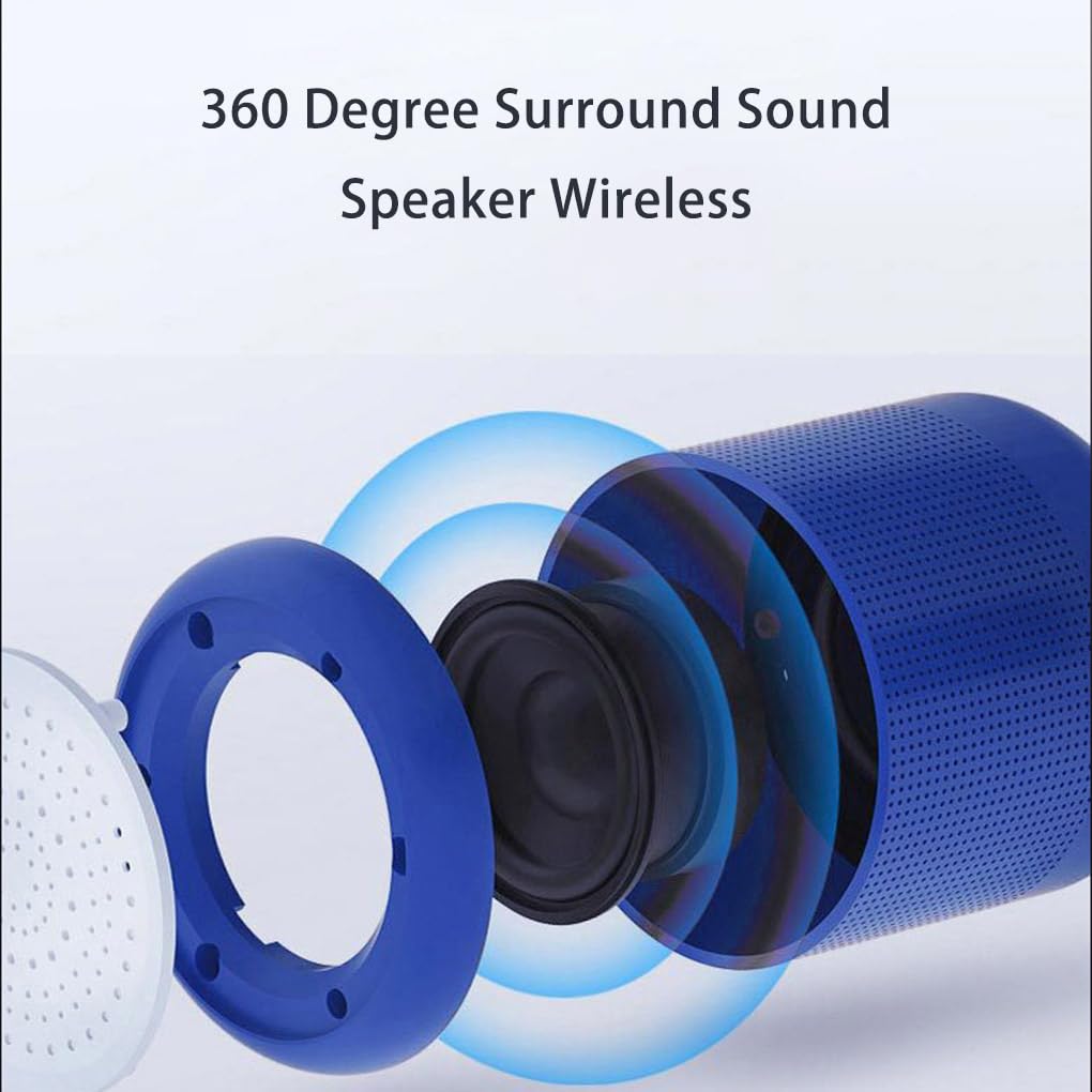 Altoparlante wireless impermeabile IPX6 Subwoofer Surround Sound Altoparlante Lettore musicale Altoparlanti Conferenze di canto Guida turistica, Blu