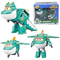 Super Wings Tino Dinosaur 5' Transforming Character Easy Transformation Preschool