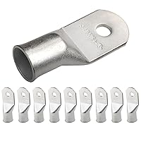 Vista 209 de SELTERM 25 piezas de lengüetas de cable de batería de cobre estañado de grado marino de 2/0 AWG de 3/8 pulgadas, terminales de anillo de calibre 00