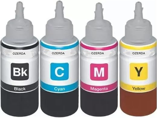 OZERDA Ink Refill for Brother T Series BT6000BK / BT5000 Compatible DCP-T300, T500W, T700W, MFC-T800W Brother Ink Tank Printer Refill (4 Colour)