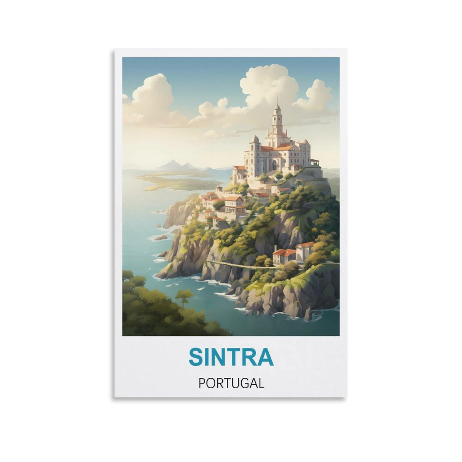Metal Bar Signs Vintage Sintra Portugal,Wall Poster Retro Tin Sign Metal Plaque for Bar Wall Decor Home Living Room Wall Art Decor 15x30cm