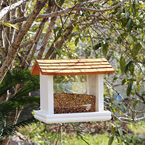 Mangiatoia per uccelli selvatici, decorazione da giardino per esterni, piccola casa per riposare uccelli, ideale per giardini e giardini