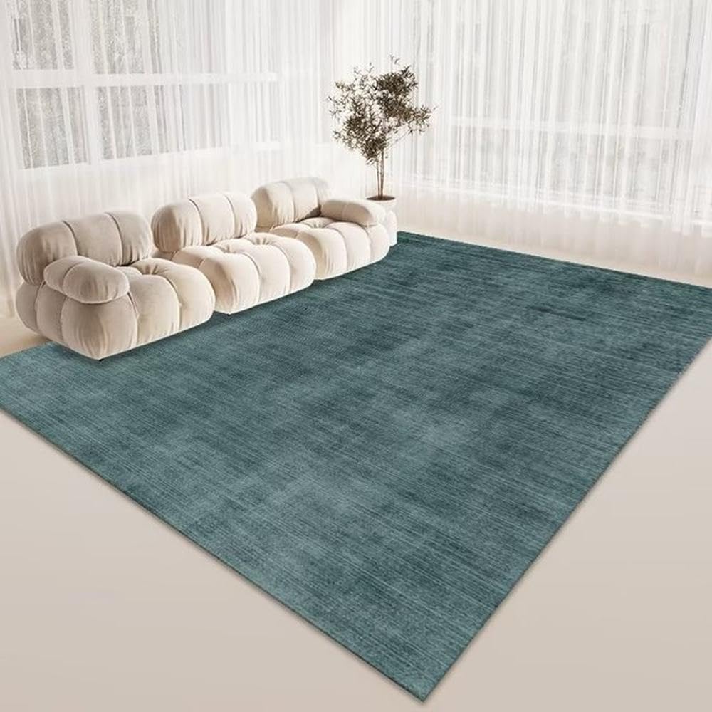 Tapis de sol vert en flanelle douce pour réchauffer un grand salon ou une chambre froide