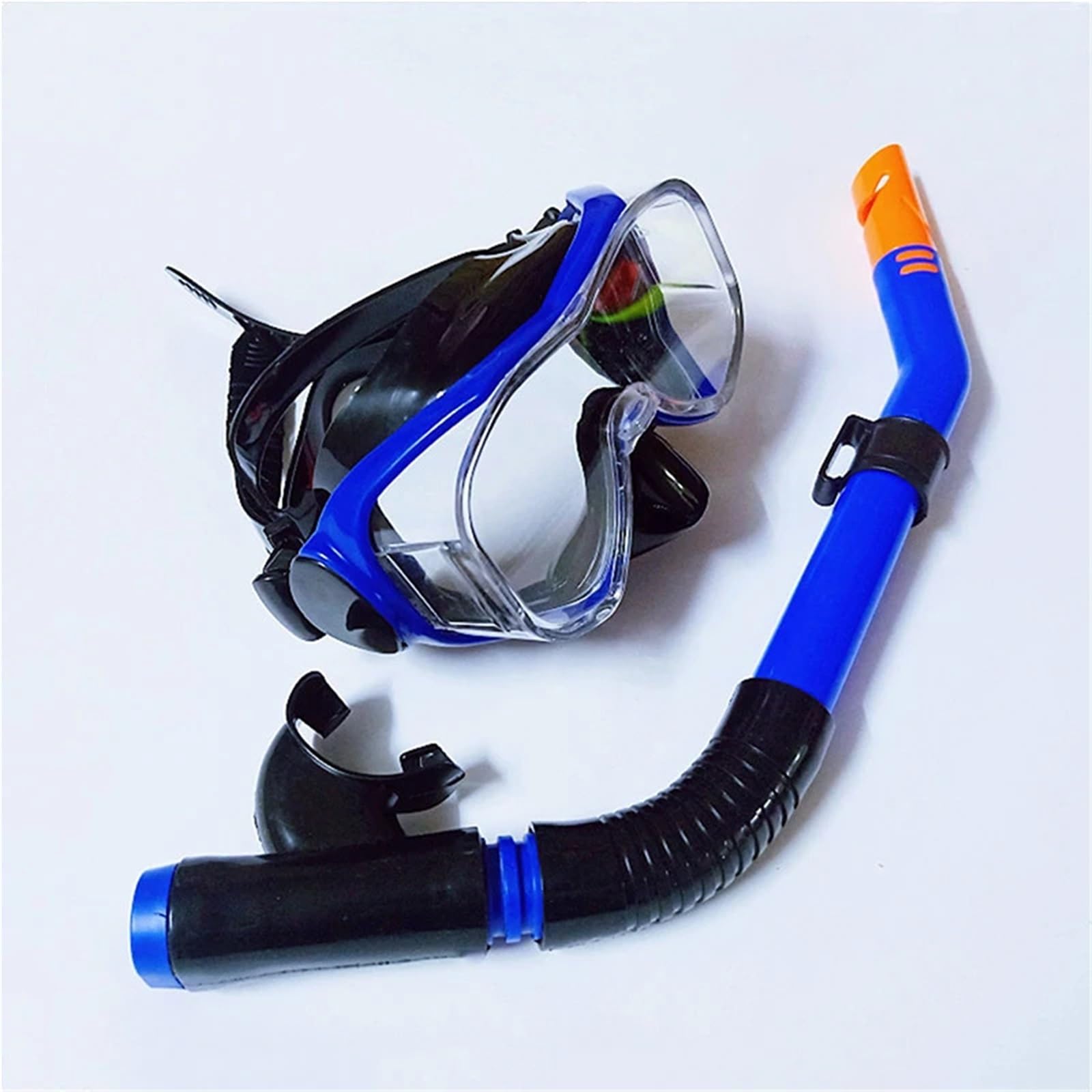 Maschera Subacquea Set da Snorkeling Maschera Integrale Occhiali da Sub Attrezzatura Muta da Sub Vetro temperato Completo Immersione a Secco Maschera da Snorkeling(Yellow)