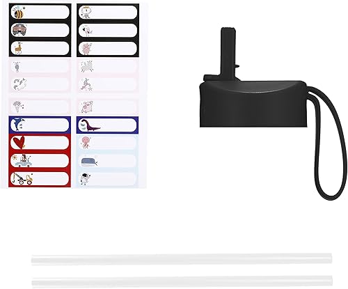 Miniatura 8 de IRON FLASK Botella de agua para niños, 18 onzas, tapa con pajilla, 20 calcomanías con nombre, acero inoxidable aislado al vacío, vaso de doble