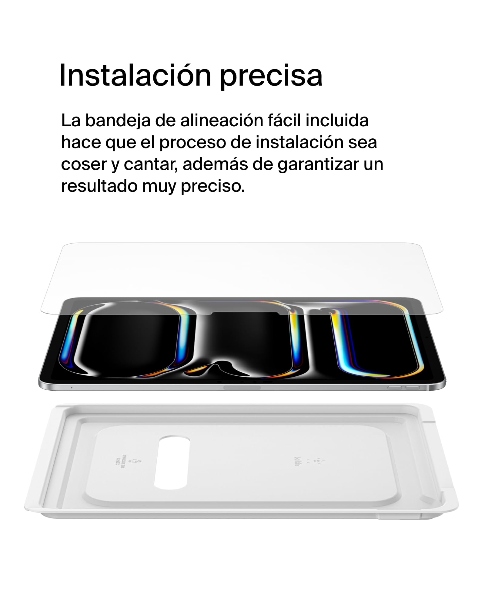 Belkin ScreenForce protector de pantalla para iPad Pro de 11″, vidrio templado con grado 9 H de resistencia, 0,33 mm de grosor, antiarañazos, instalación fácil, compatible con fundas y Apple Pencil