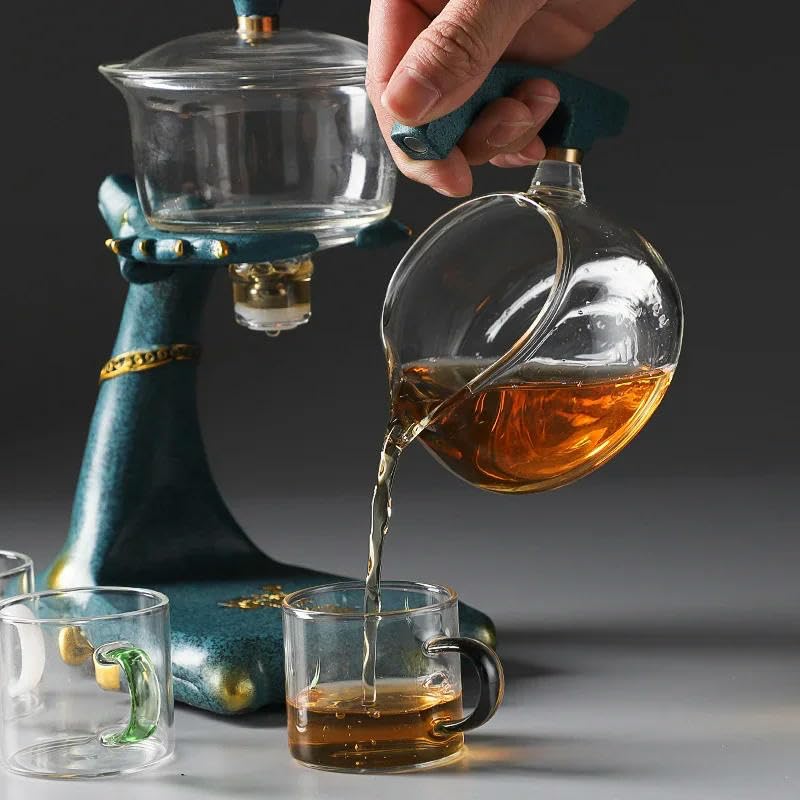 RAEF Deviazione Magnetica dell'Acqua per teiera in Vetro per infusori sfusi da Cucina bollitori per Cucinare Set Magnetico Tetera per infusore per tè