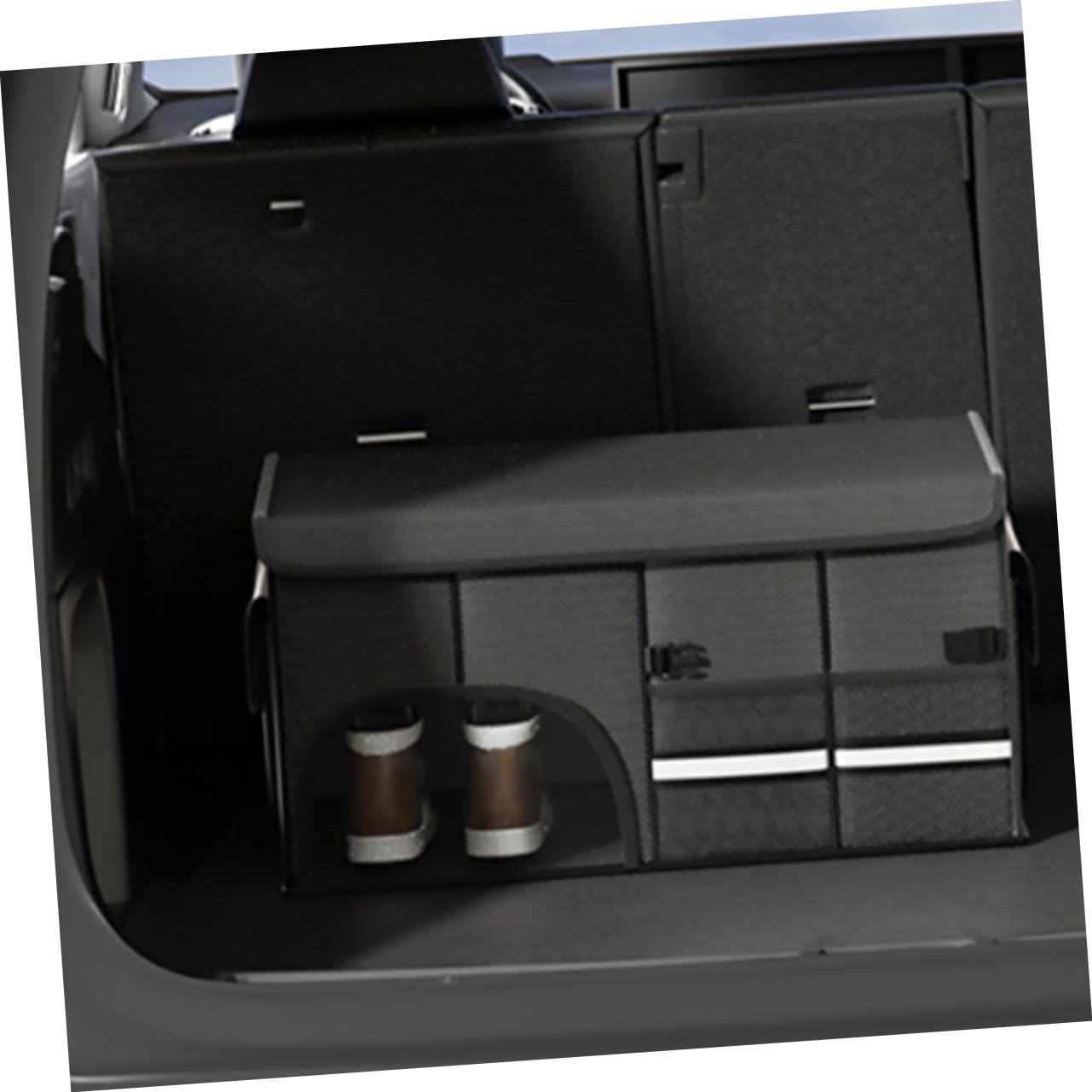 Cabilock Organizador de Maletero con Gran Capacidad de Tela Oxford Plegable Negro Diseño Elegante y Resistente para Coche Adecuado para Camping y Organización Hogar