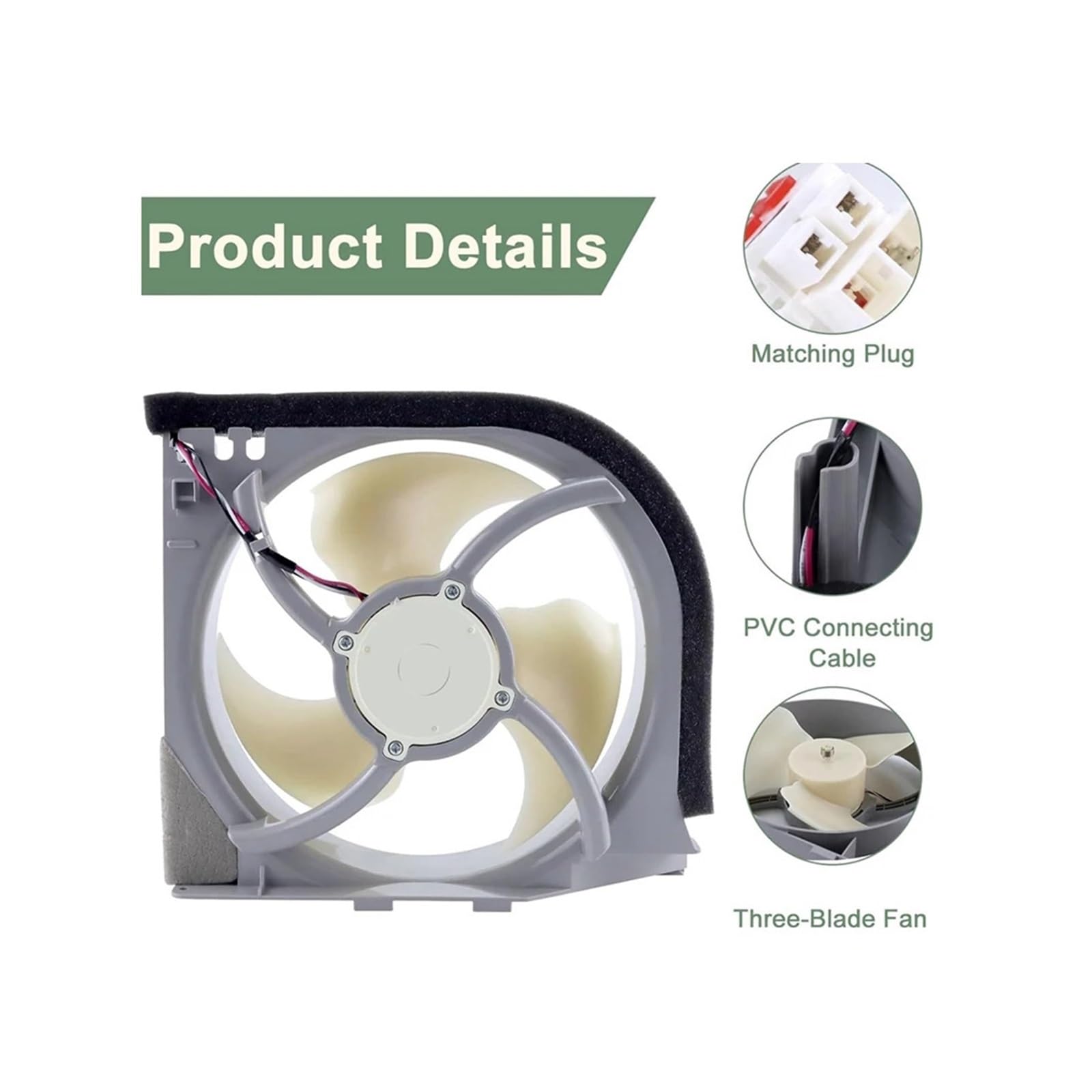 Motor De Ventilador De Evaporador De Refrigerador, Compatible Con Samsung, Modelo Compatible Con Ventilador De Condensador De Refrigerador Replament-DA97-15765A / 15765C