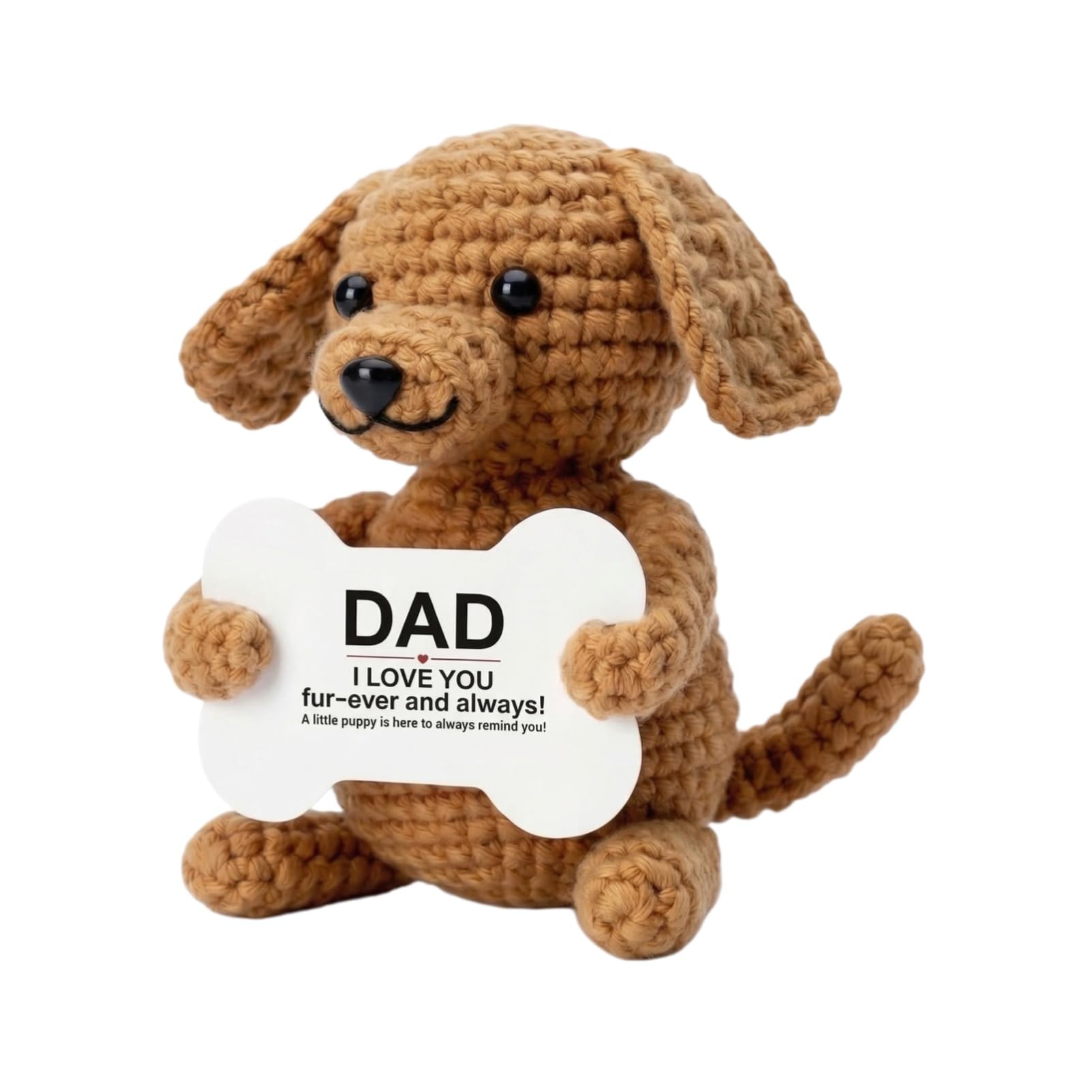 BOBPPOP Adorable Small Dog Plush Toy, Soft Stuffed Animal Doll, Cute Miniature Companion, Handheld Furry Toy for Pet Lovers & Plush Enthusiasts (Dad)