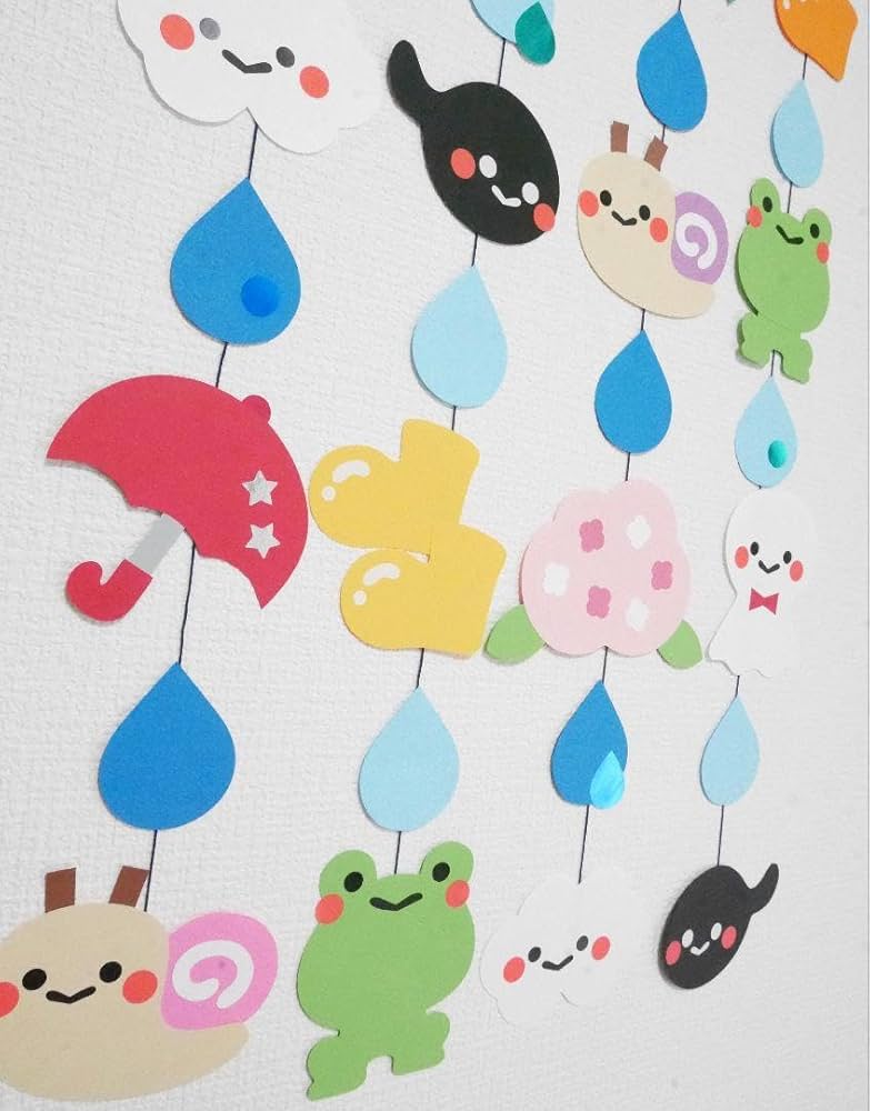 【SP-01】ホタルの夕べ＋3点　梅雨　壁面飾り SP-01】ホタルの夕べ＋3点 梅雨 壁面飾り