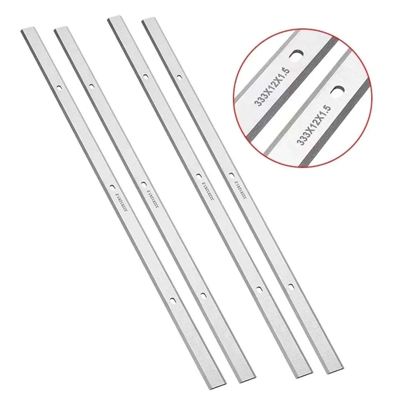 4 unids/set 333x12x1,5mm cuchillas cepilladoras portátiles de acero de alta velocidad compatibles con Metabo DH330 DH316 juego de doble filo nuevo y