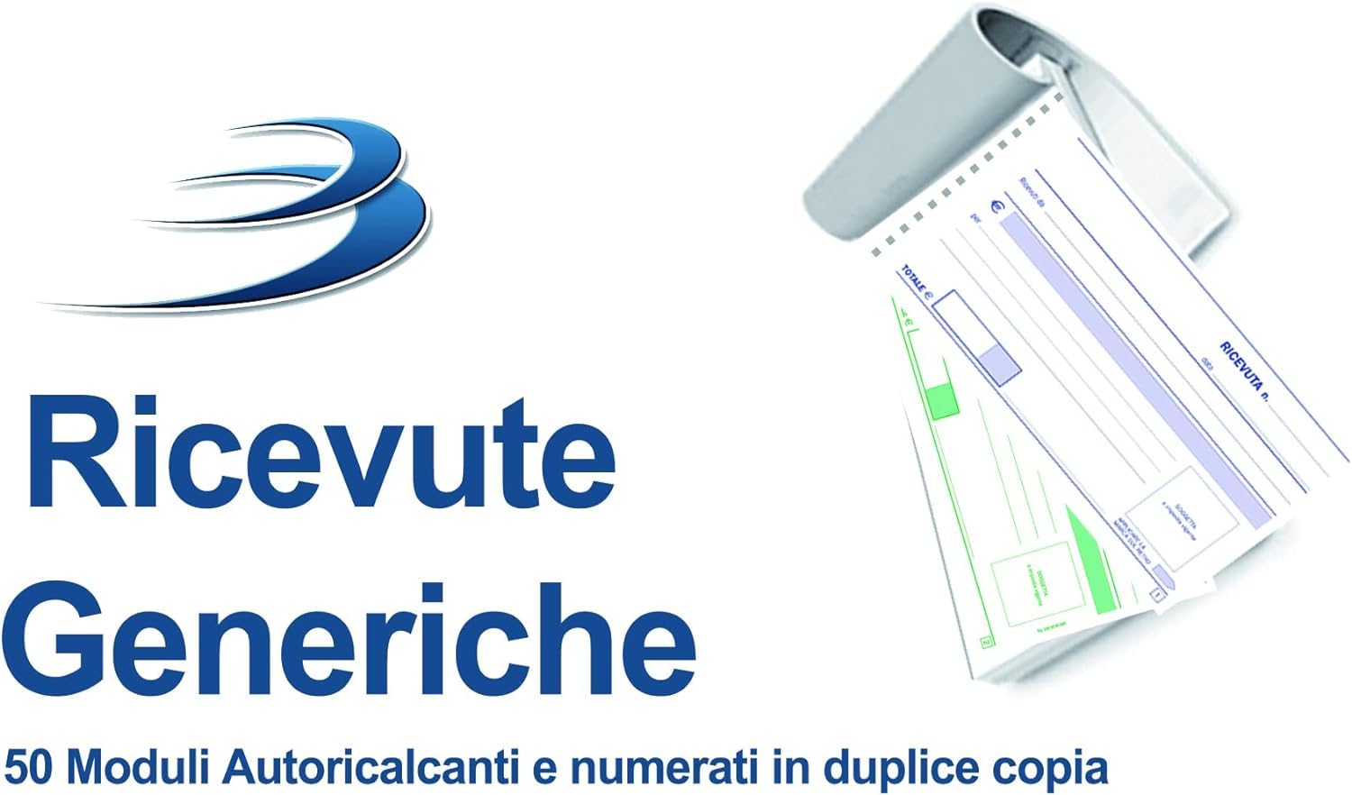 50 Blocchi Ricevute Autocopianti Copia Duplice, Moduli Ricevuta Consegne, Duplice, Libretti Blocchetti Autocopianti.