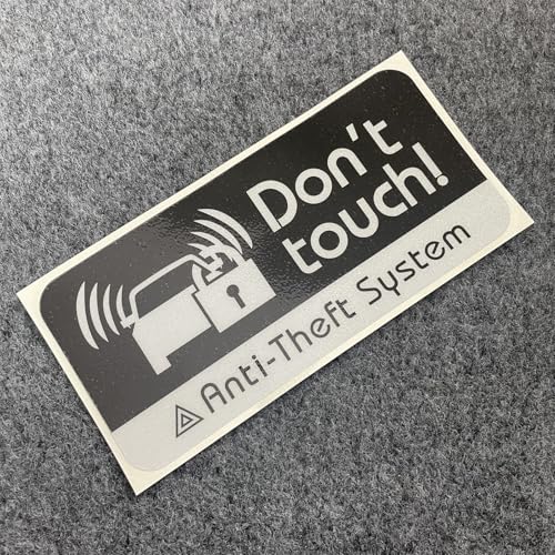 Image of 2X Car Styling Vinyl Tape Warning DO NOT Touch Anti-Theft System Auto Window Sticker Decal (153x73mm)