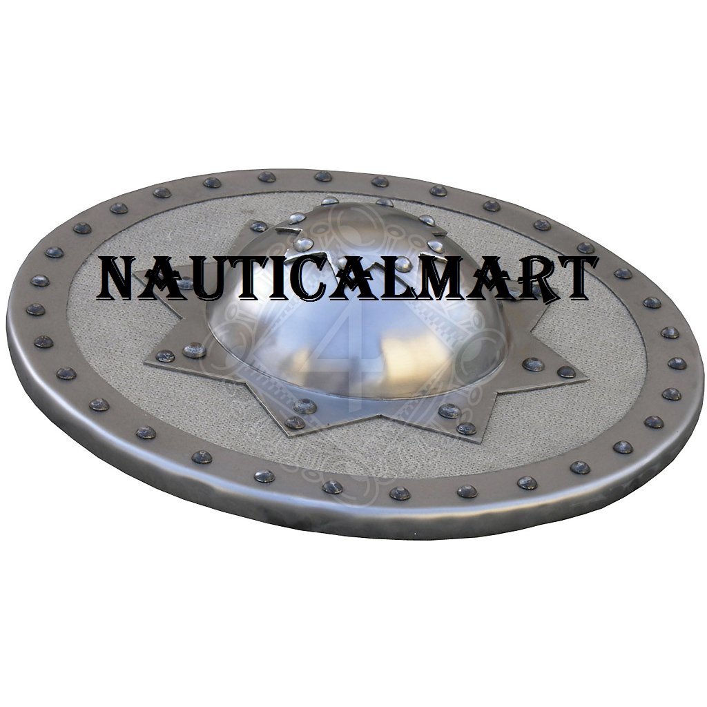 NauticalMart Functional Replica Medieval Buckler Steel Shield