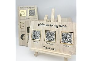 Wooden Multi QR Code Business Sign