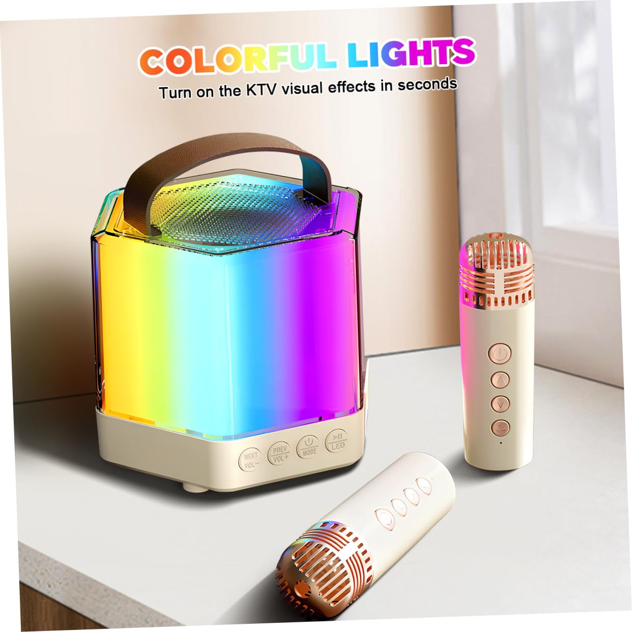 Mini Máquina de Karaoke Portátil con Micrófono y Altavoz