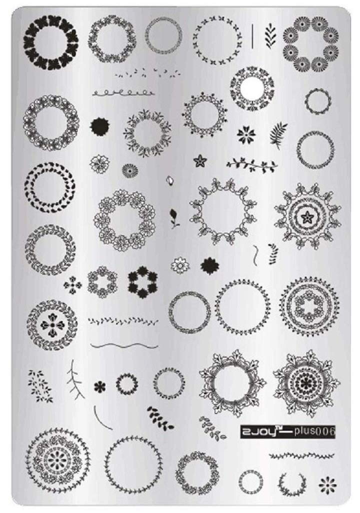 ZJOY Stainless Steel Nail Stamping Image Plate Jumbo Size (ZJOYplus-006) (9.5 * 14 Cm)-image-4