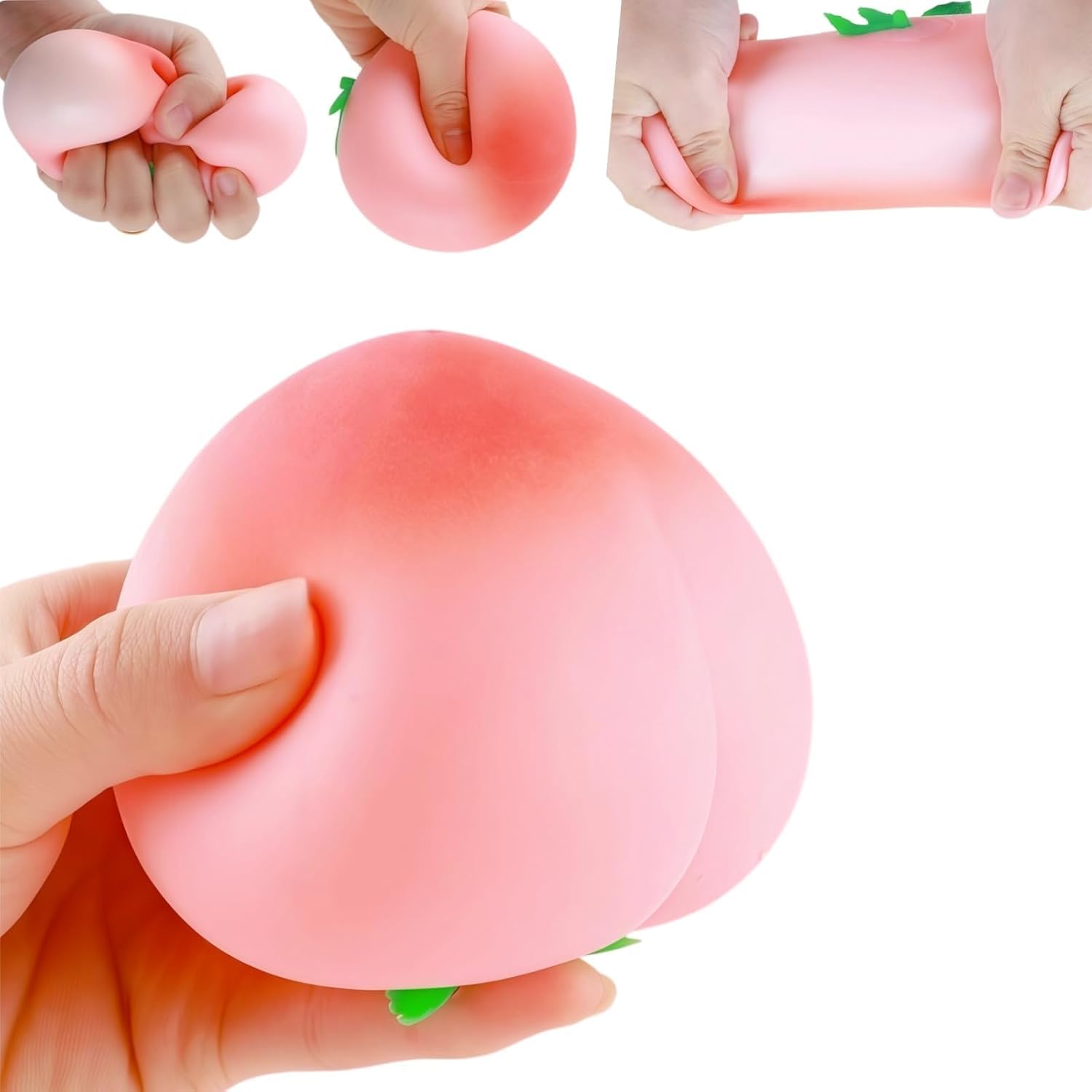 Peach Squishy,Butter Squishy Squishy Toy, Realistic Squeeze Toy, Fast Rebound Fidget Stress Relief Sensory Hand Toy for Anxiety Calm-image-21