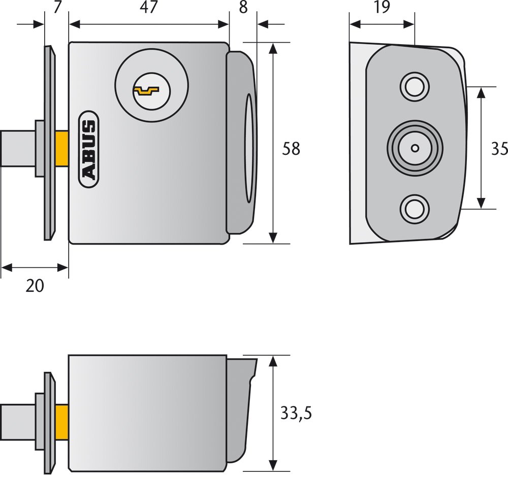 ABUS Serrure de Fenêtre FTS3002 - Verrou pour Fenêtres Ouvrant vers L'Extérieur, à Verrouillage Différent - Niveau de Sécurité 5-26801 - Blanc