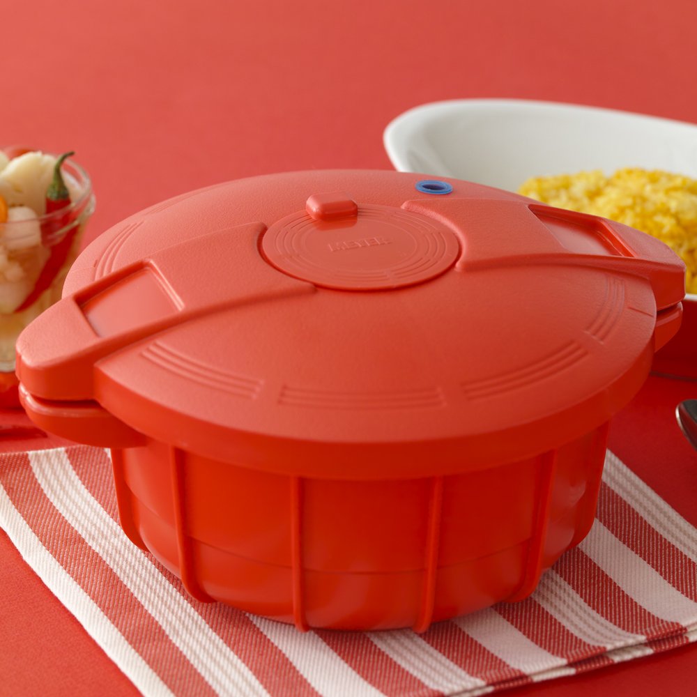 Amazon｜マイヤー 旧タイプ 電子レンジ圧力鍋 ニューレッド 2.3L
