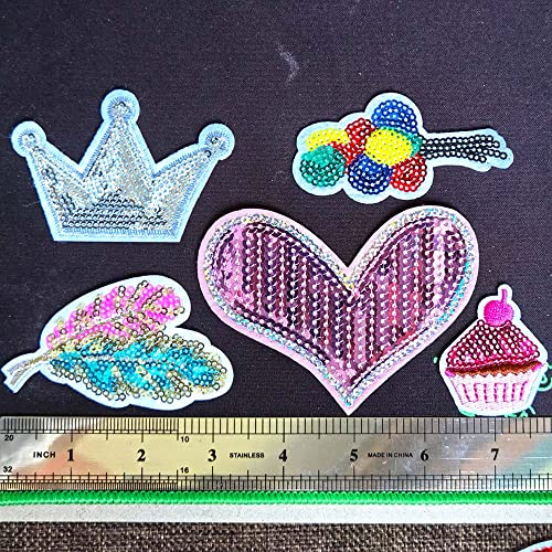 Qingxii Decorr QX-T0146 Assorted Colorful Sweet Sewing On/Iron On Embroidered Sequin Patches Sewing Decorating Diy Craft Embarrassment Applique Patches thumb #5