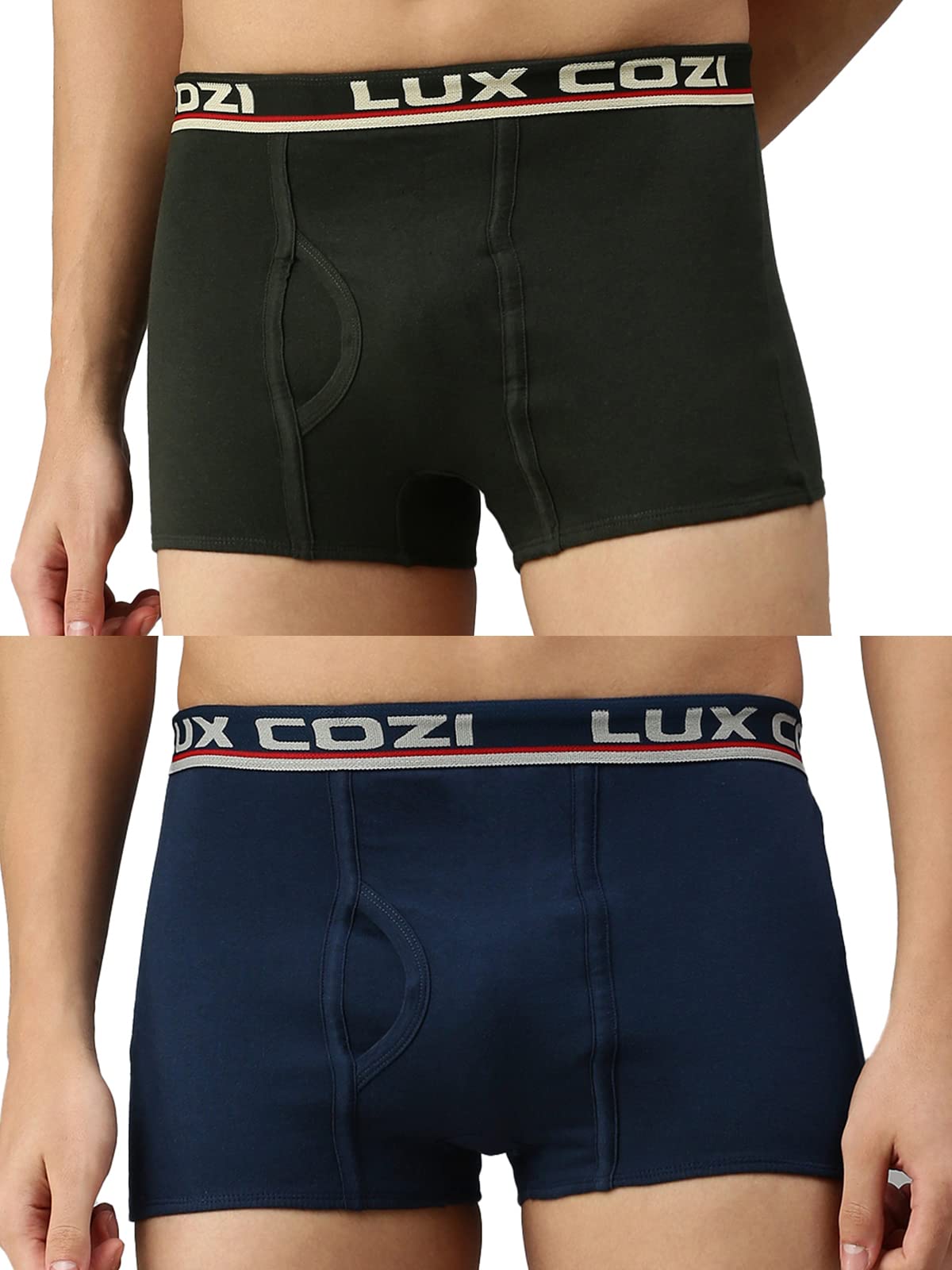 lux cozi Bigshot Men's Cotton Semi Long Trunk. (Pack of 2)-picture-16