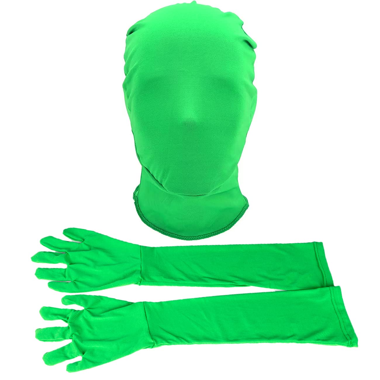 Fotografia Chromakey Guanti verdi e cappuccio, effetto invisibile sfondo verde guanti per studio fotografico video effetto speciale live streaming