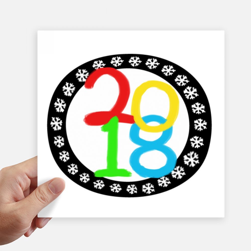 Sticker flocon de neige multicolore pour personnaliser votre ordinateur et valise