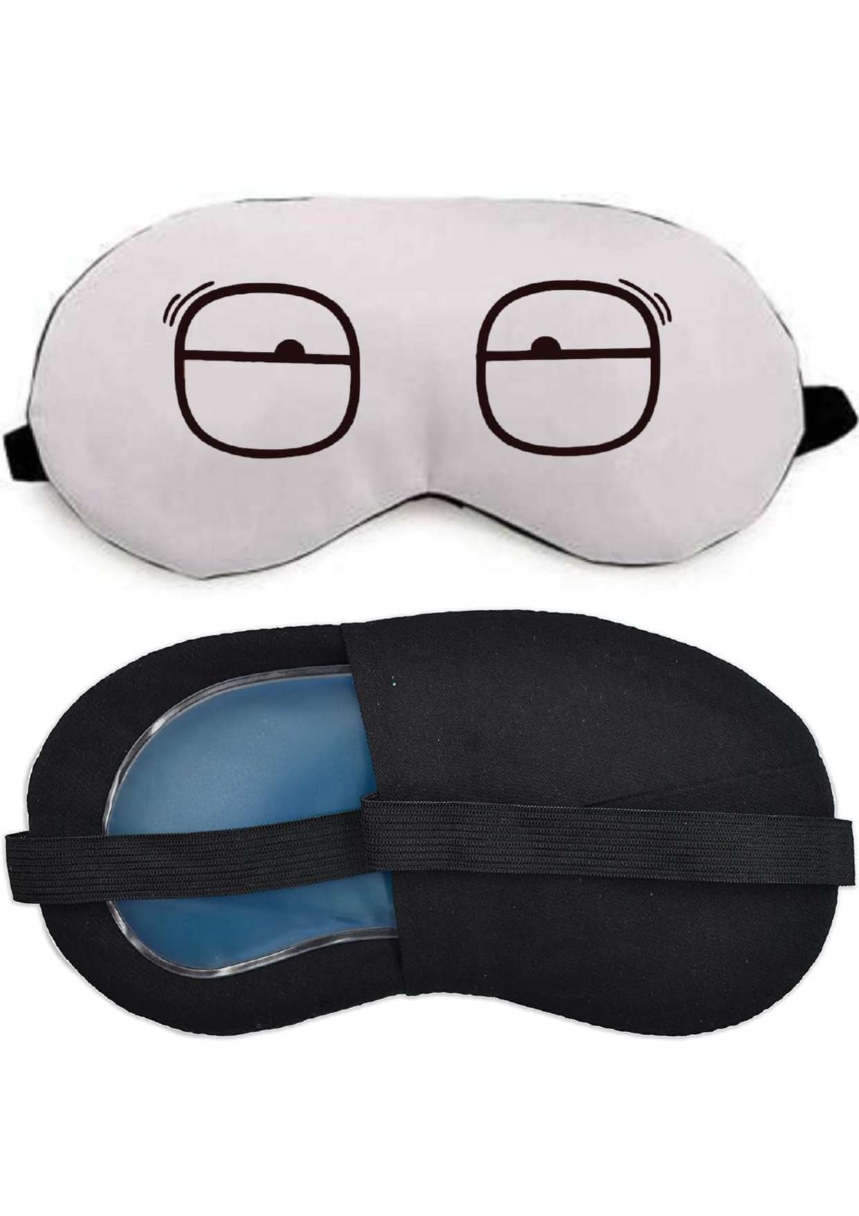 Jewelorra Cotton Sleep Eye Mask For Side Sleeper Men Women, Zero Eye Pressure Sleeping Mask, Light Blocking Patented Design Night Blindfold, Soft Eye Shade Cover For Travel - Free Ear Plugs (White)-picture-4