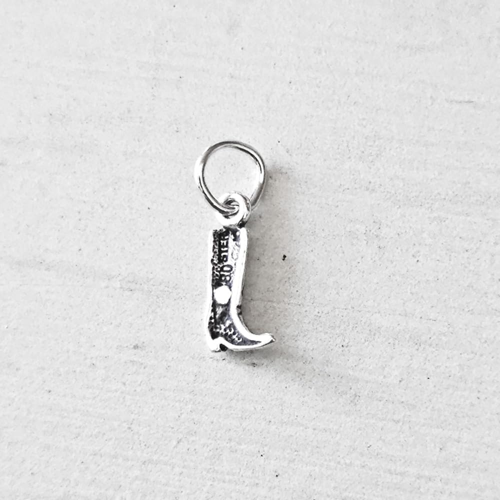 Sterling Silver Tiny Cowboy Boot and Tiny Hat Charm Necklace, Western Jewelry Gift for Women, 18" - Image 7