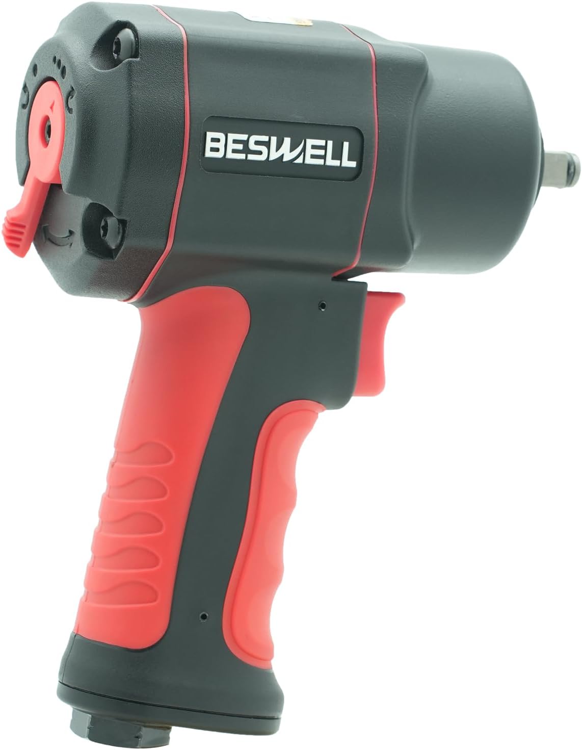 BESWELL-3/8" Stubby Size Twin Hammer 600 ft-lbs Real Max Loosen Torque Air Impact Wrench-BW-112F3N-TW-38