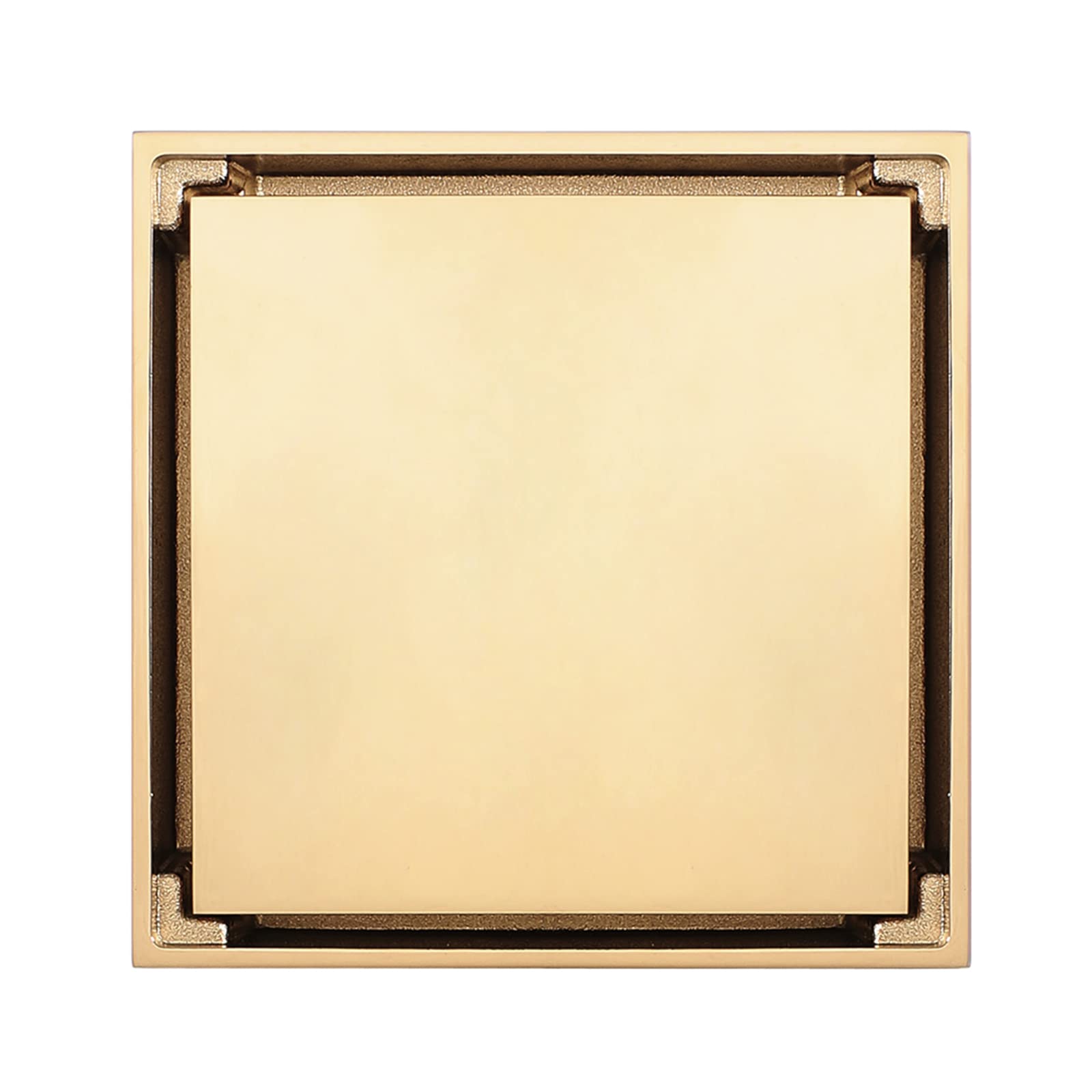 Inserti diamantati Raccogli capelli for scarico doccia, griglia for piastrelle 2 in 1, in ottone, 100 mm x, oro rosa, champagne(Type1)