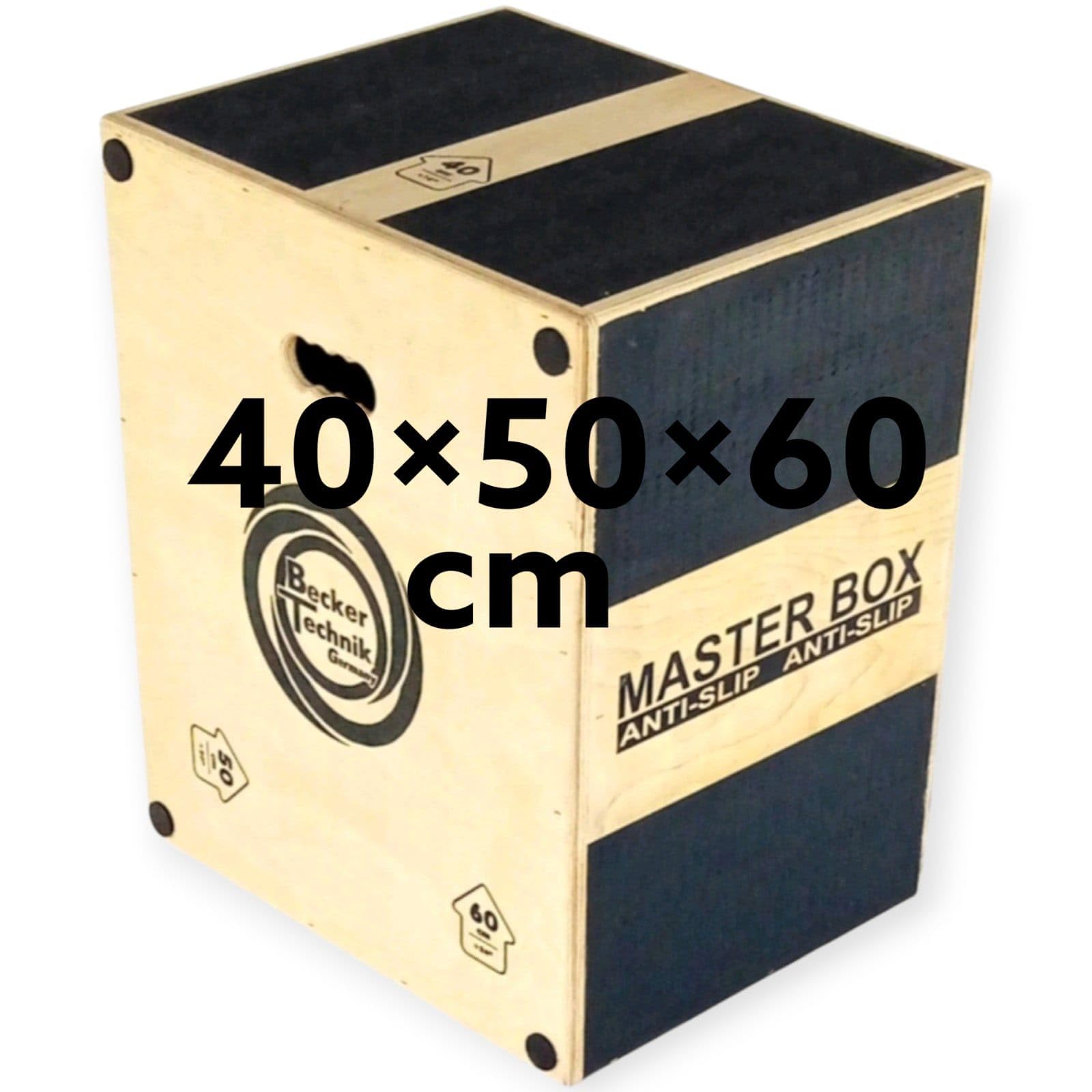 BeckerTechnik Master Box Anti-Slip M 40x50x60 cm, vollständig aufgebaut und verleimt, gerundete Kanten, rutschfeste Flächen und Gumminoppen auf je 3 Seiten, bis 350 kg belastbar