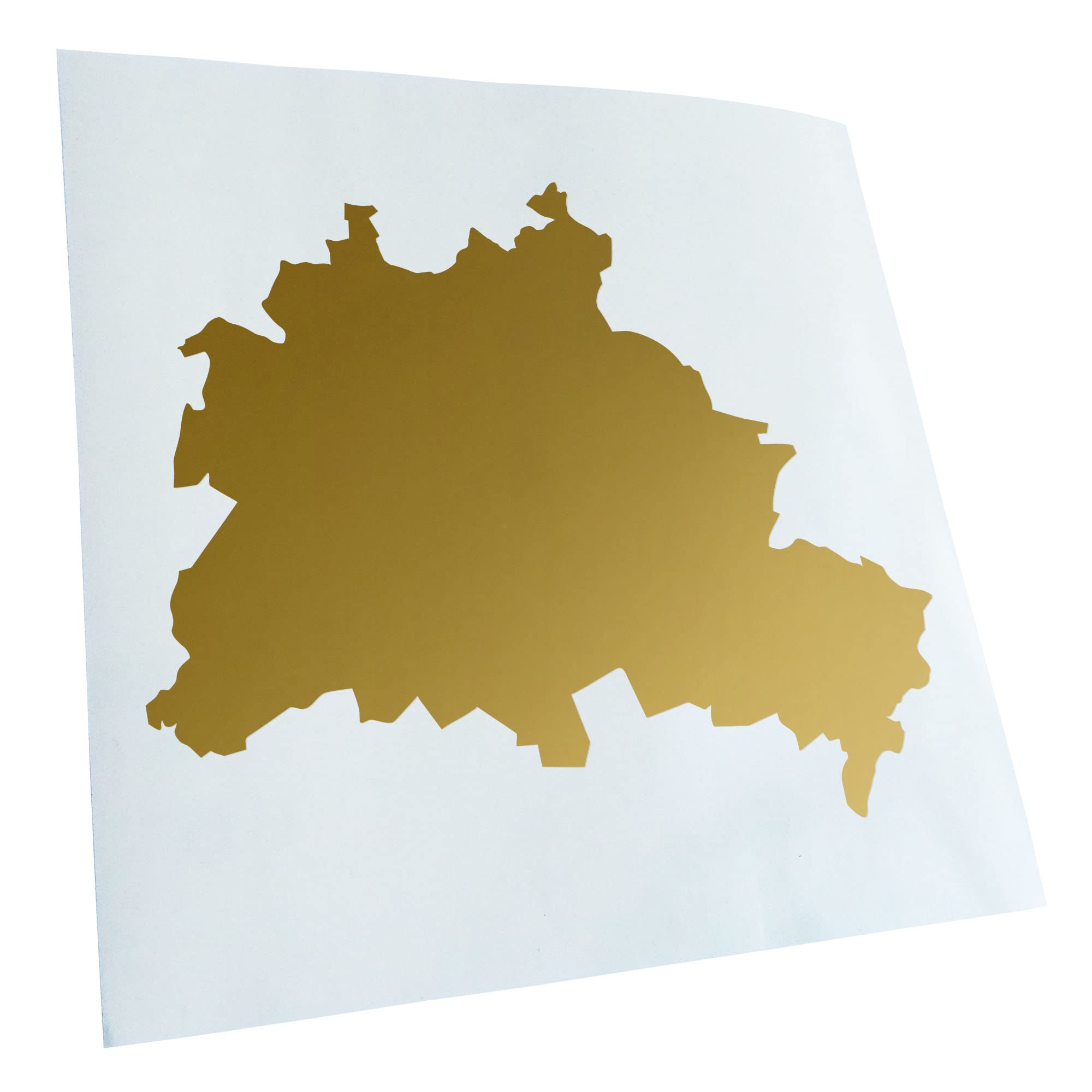 Kiwistar - Car Sticker - Gold - 60 x 50 cm Berlin Germany Silhouette - Rear Window Car Sticker Weatherproof for Car Truck Moped Truck - Sticker Exterior Self-Adhesive Tuning Accessories for Windows