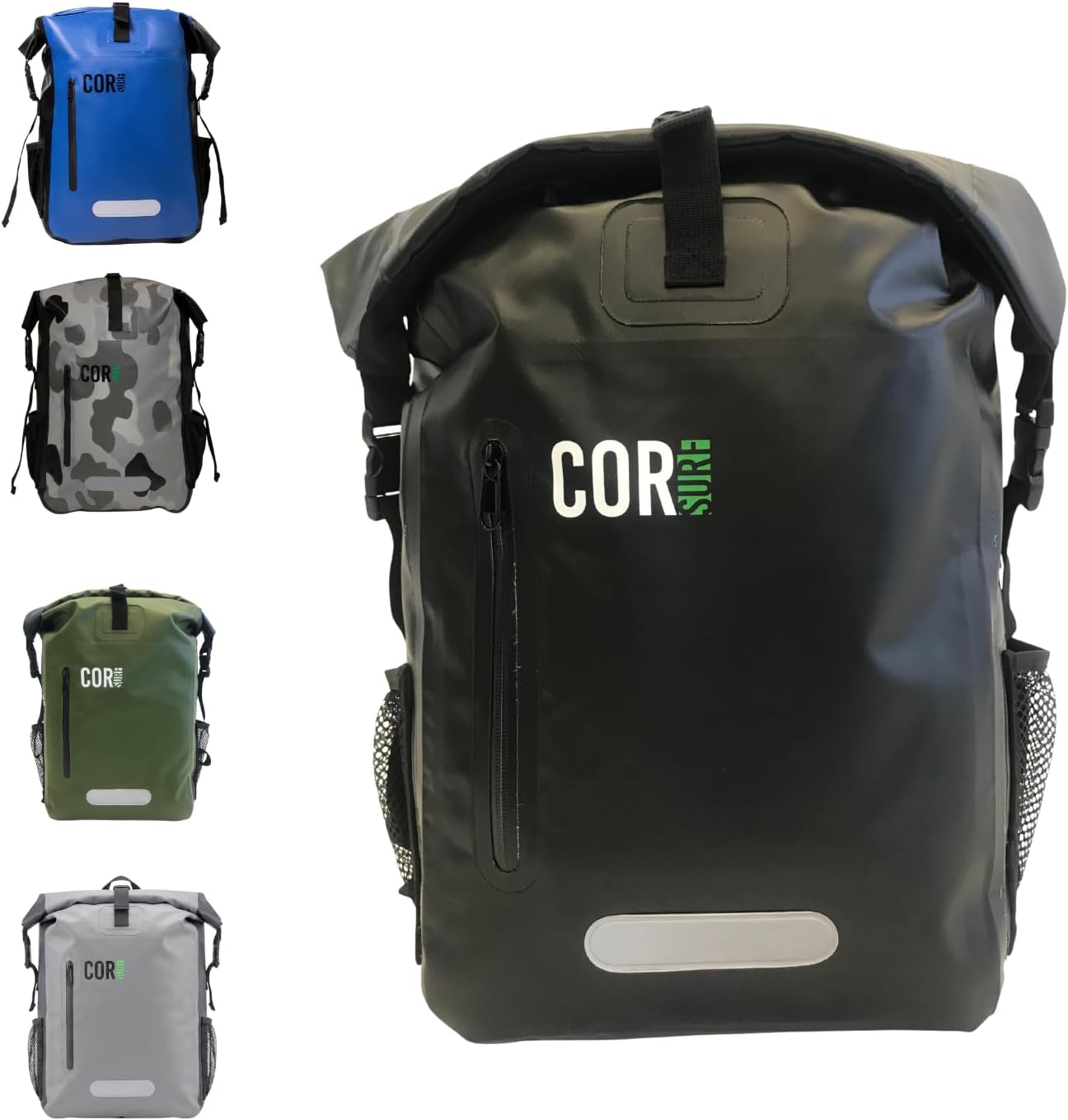 COR Surf Waterproof Dry Bag Backpack - Roll Top Drybag with Padded Laptop Sleeve, Has Welded Seams and Ergonomic Shoulder Pad, Ideal for Boating, Hiking, Kayaking, and More, Available in 25L and 40L