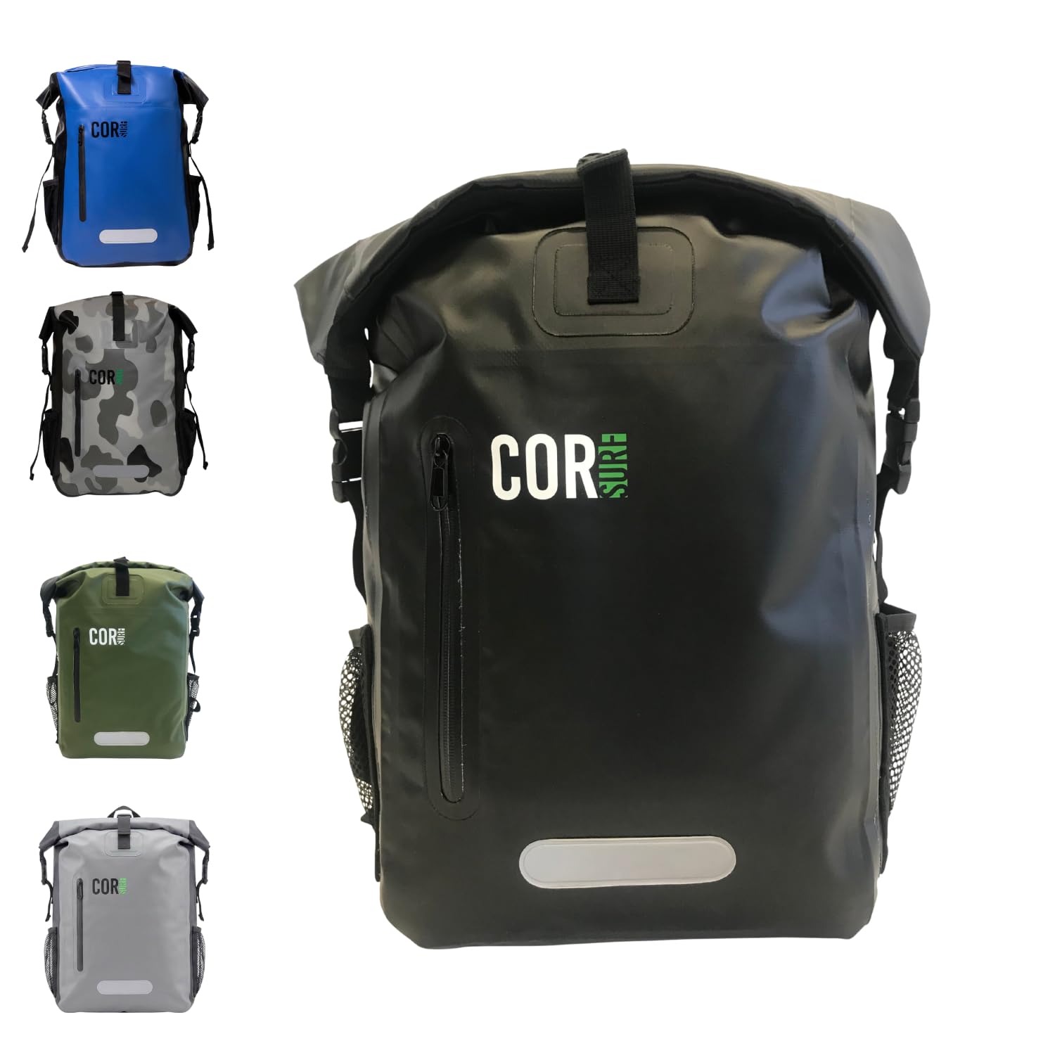 COR Surf Waterproof Dry Bag Backpack - Roll Top Drybag with Padded Laptop Sleeve, Has Welded Seams and Ergonomic Shoulder Pad, Ideal for Boating, Hiking, Kayaking, and More, Available in 25L and 40L