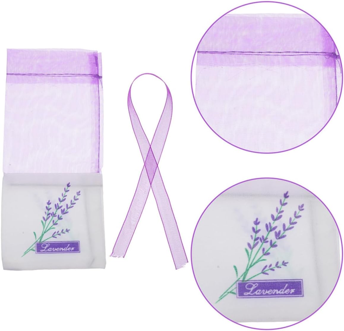 5pcs Purple Lavender Sachet Bags Empty Fragrance Pouches with Drawstring Closure for Dried Flowers and Herbs, Portable Fabric Sachets for Home Fragrance and Car Use