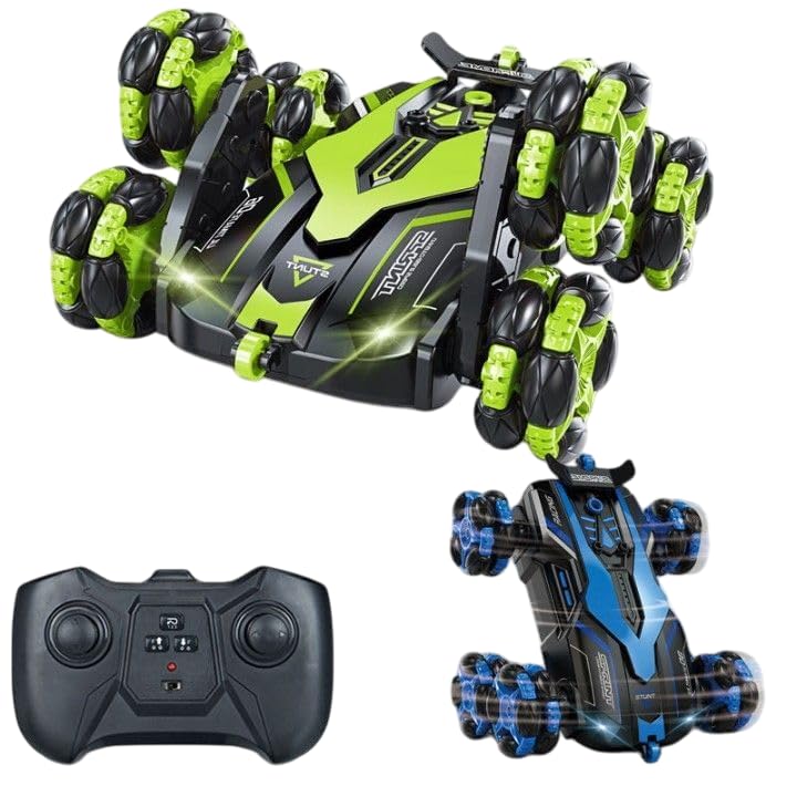 Image of Creation RC Laser 6 Wheel Remote Control Laser Stunt Car Telescopic RC Truck Double Sided with 360 Rotating Twisting Car Toy for Kids, Multicolor
