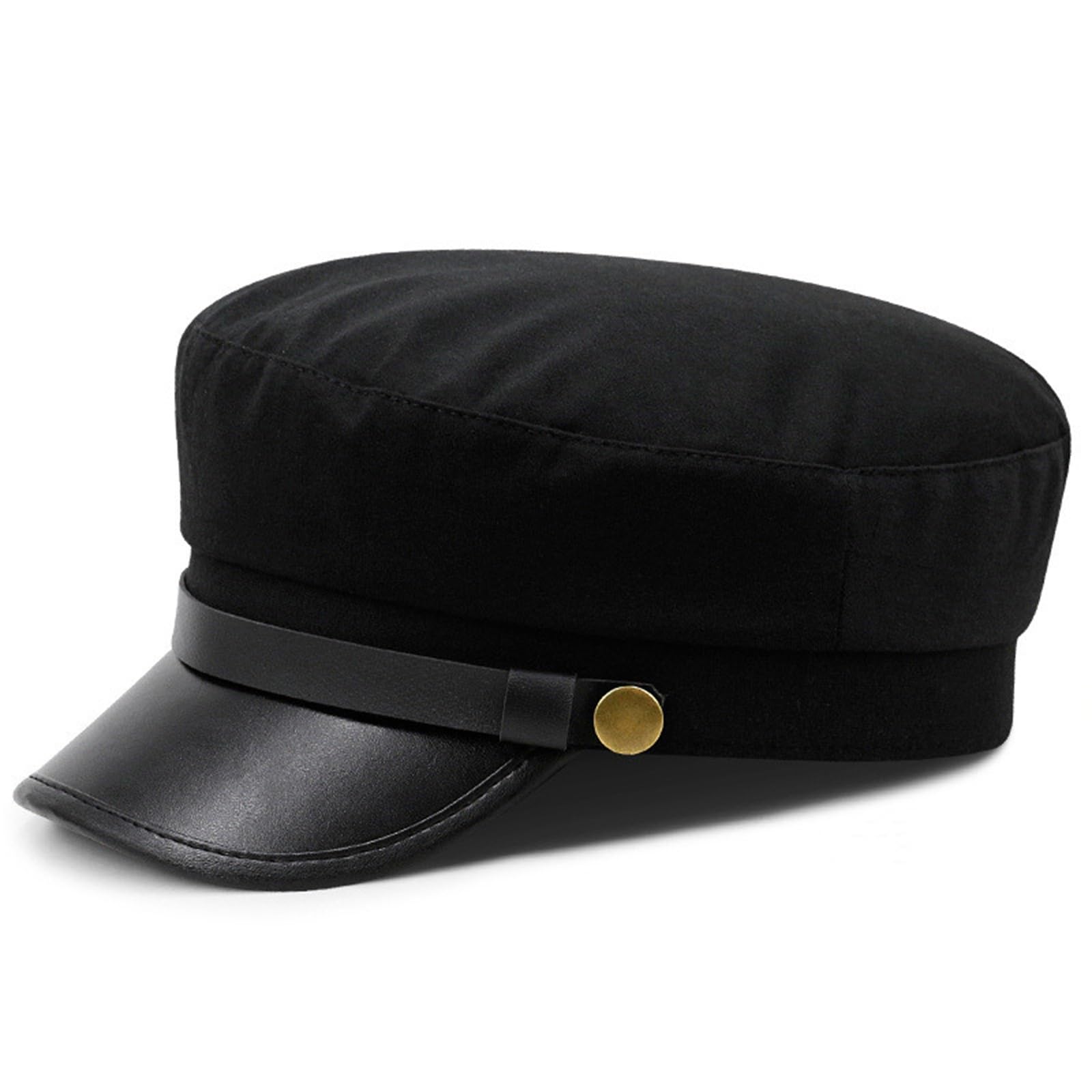Berretto Militare da Cadetto Cappello da Capitano con Cima Piatta in Pizzo, Caldo e Grande Circonferenza della Testa per Abbigliamento da Esterno