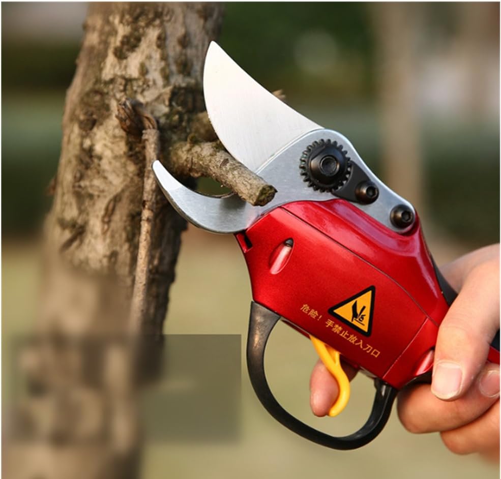 ELEOPTION® 220V Rechargeable Electric Pruner Garden and Pruning Shear Snips, Garden Grafting Pruner Cutting Kit for Fruit Tree