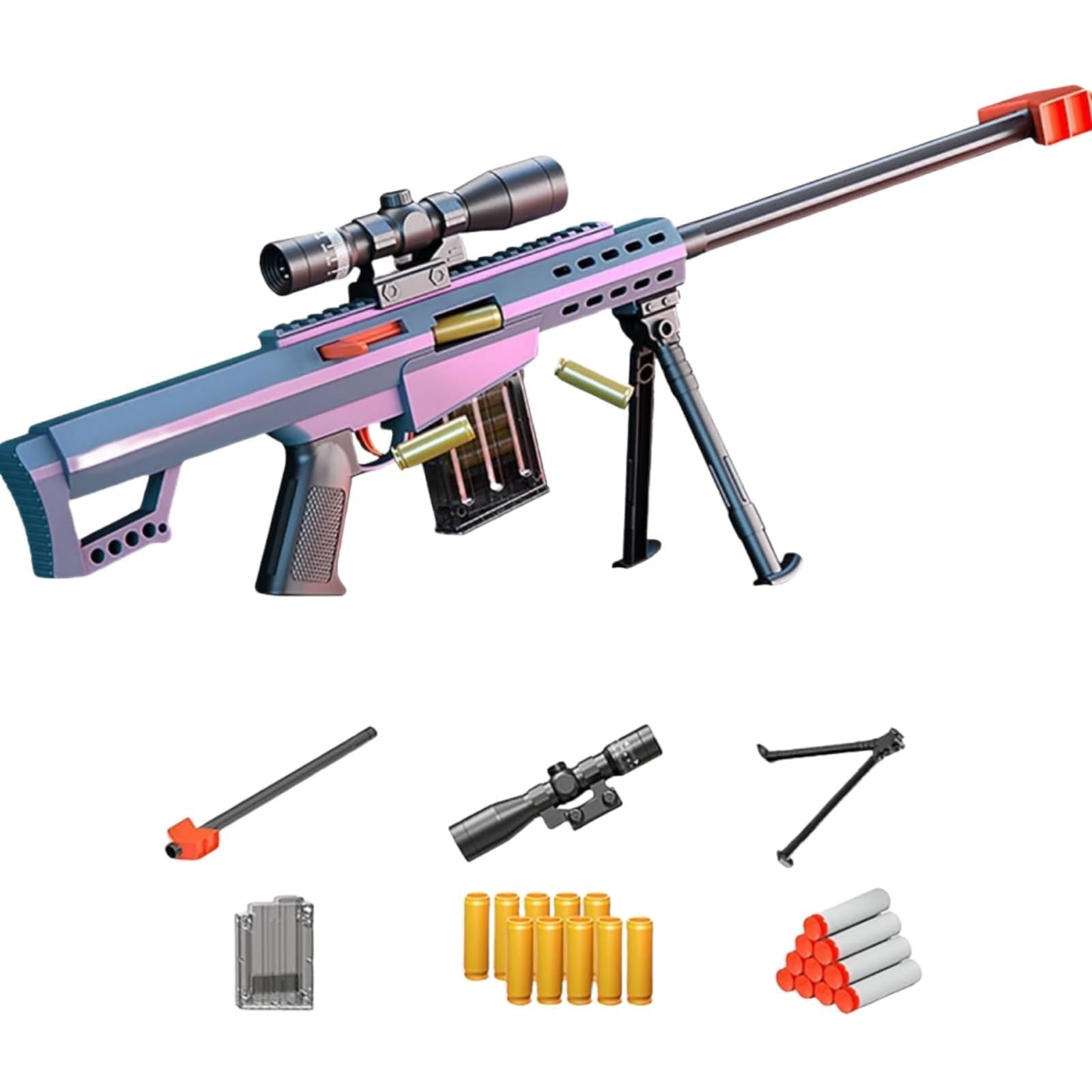 Pistolet Jouet en Mousse Souple, Fusil de précision pour Enfants, 80 cm de Long, Convient aux Adolescents à partir de 6 Ans.