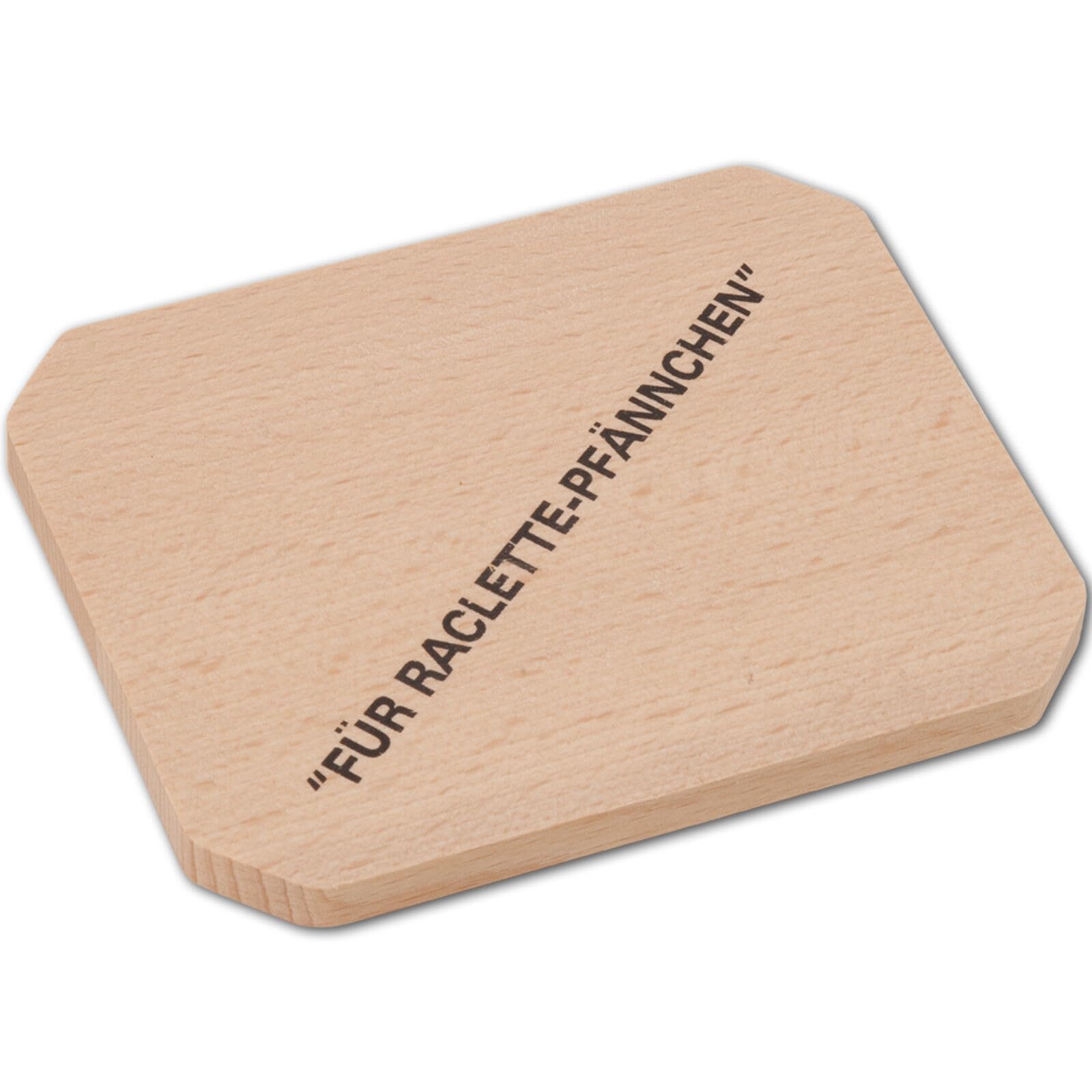 8 x Hofmeister® coasters for wooden raclette pans, 10 cm, protects raclette pans and tables from oil and scratches, heat-resistant raclette board from EU production