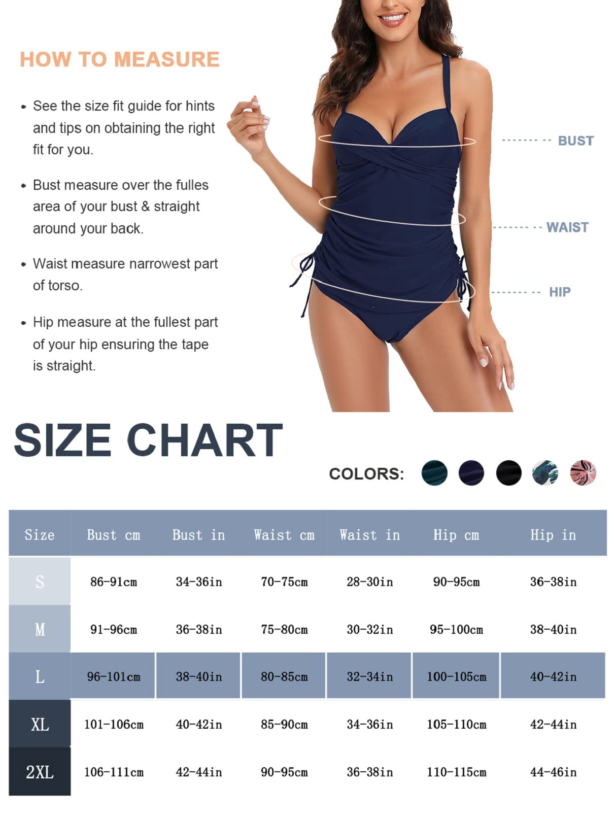 Yutdeng Tankinis Mujer Traje de Baño 2 Piezas Bañador Reductor Vientre Plano Bikini Push Up con Aros con Tanga Tankini Cuello V Correas Laterales Bañadores Deportivos Mujer Natacion