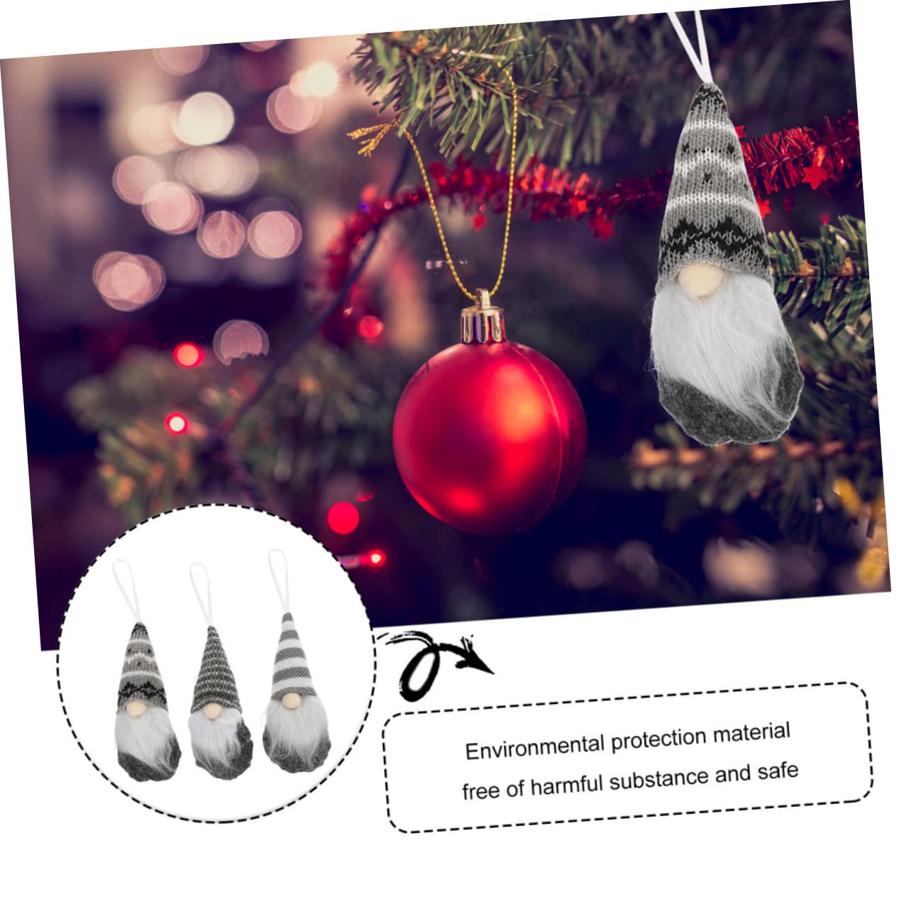 ABOOFAN 12 STK Weihnachtspuppe Weihnachtszwerge Ornamente Weihnachtszwergpuppe Gnom Hängende Verzierung Weihnachtszwerg-Ornamente Dekorative Kleine Wichtel Wichtelanhänger Stoff