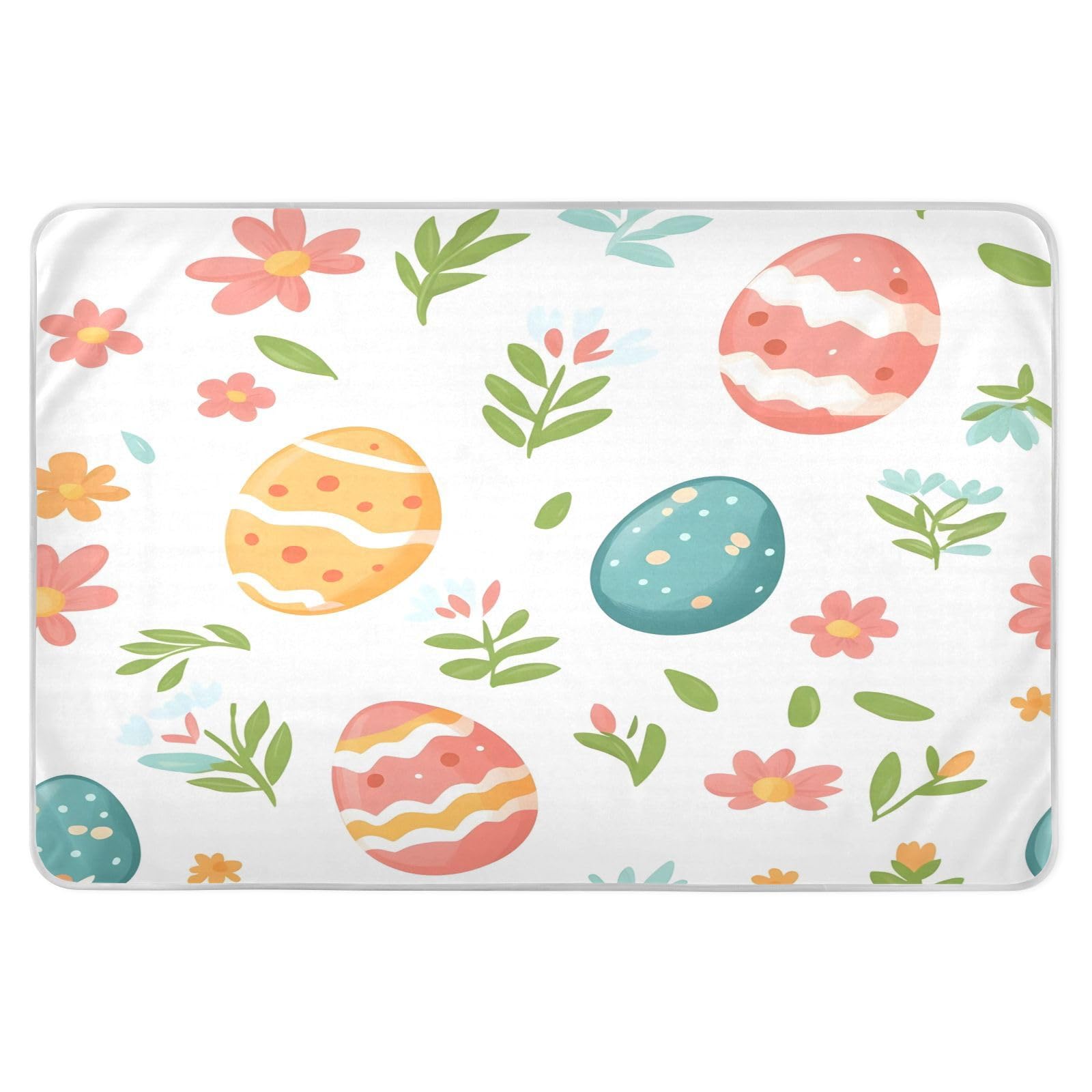 BOESI Doodle Easter Egg Pattern Waterproof Pads for Bedwetting and Incontinence, Reusable Pads, Reusable Diaper Pads for Bed, Sofa, Travel