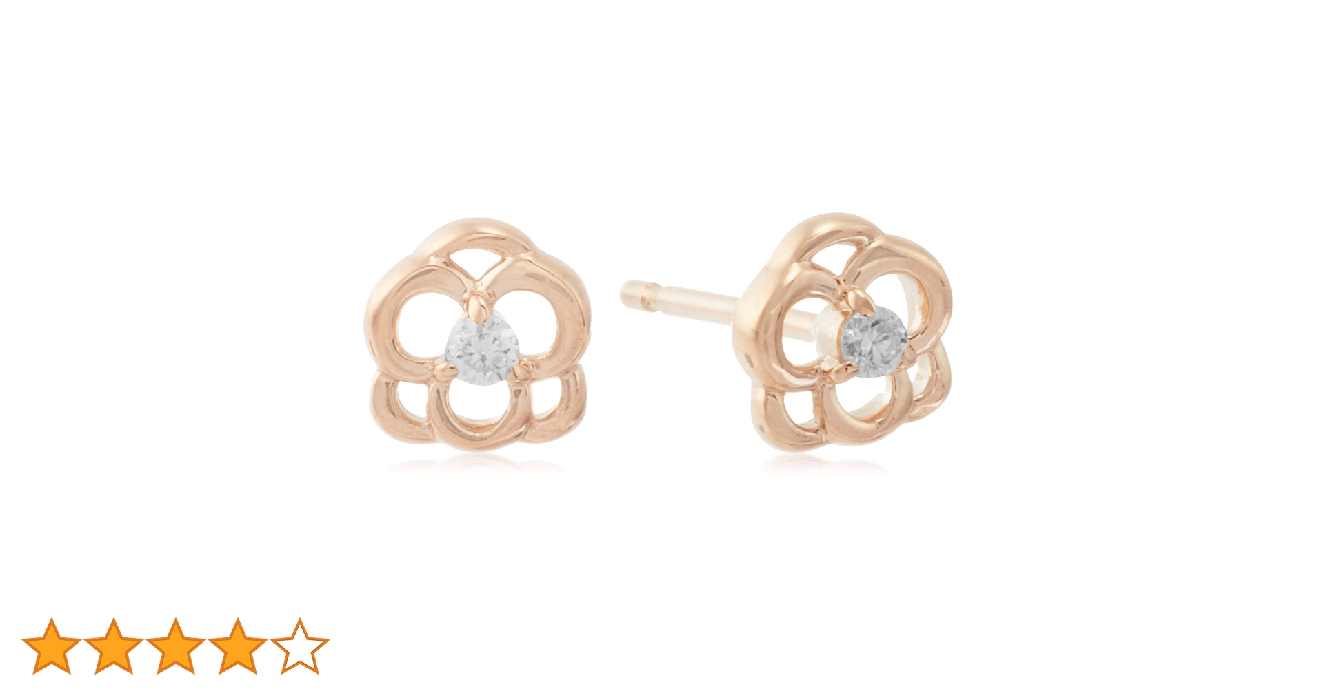 Amazon | 4℃ (ヨンドシー)フラワー ダイヤモンドK10ピンクゴールド（PG