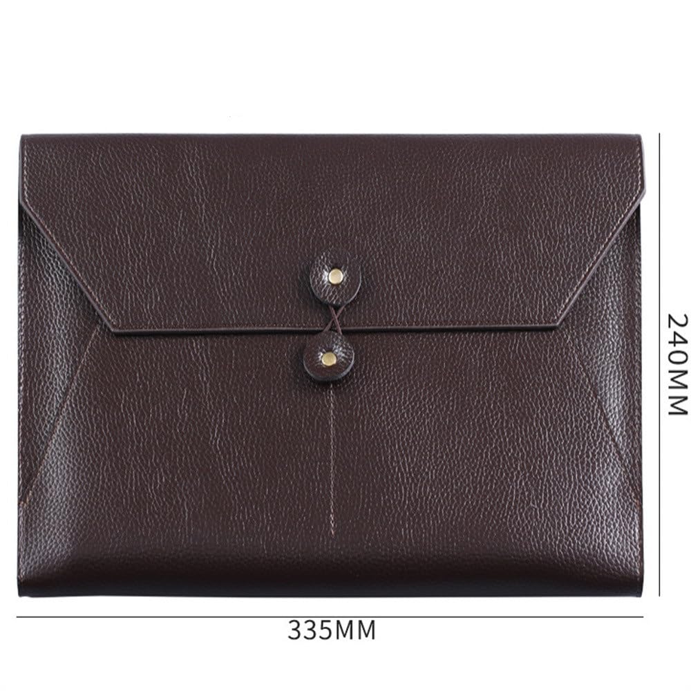Etui na dokumenty ze skóry PU, Skórzany organizer na dokumenty, teczka, 335x240 mm, wielokolorowy(Brown)