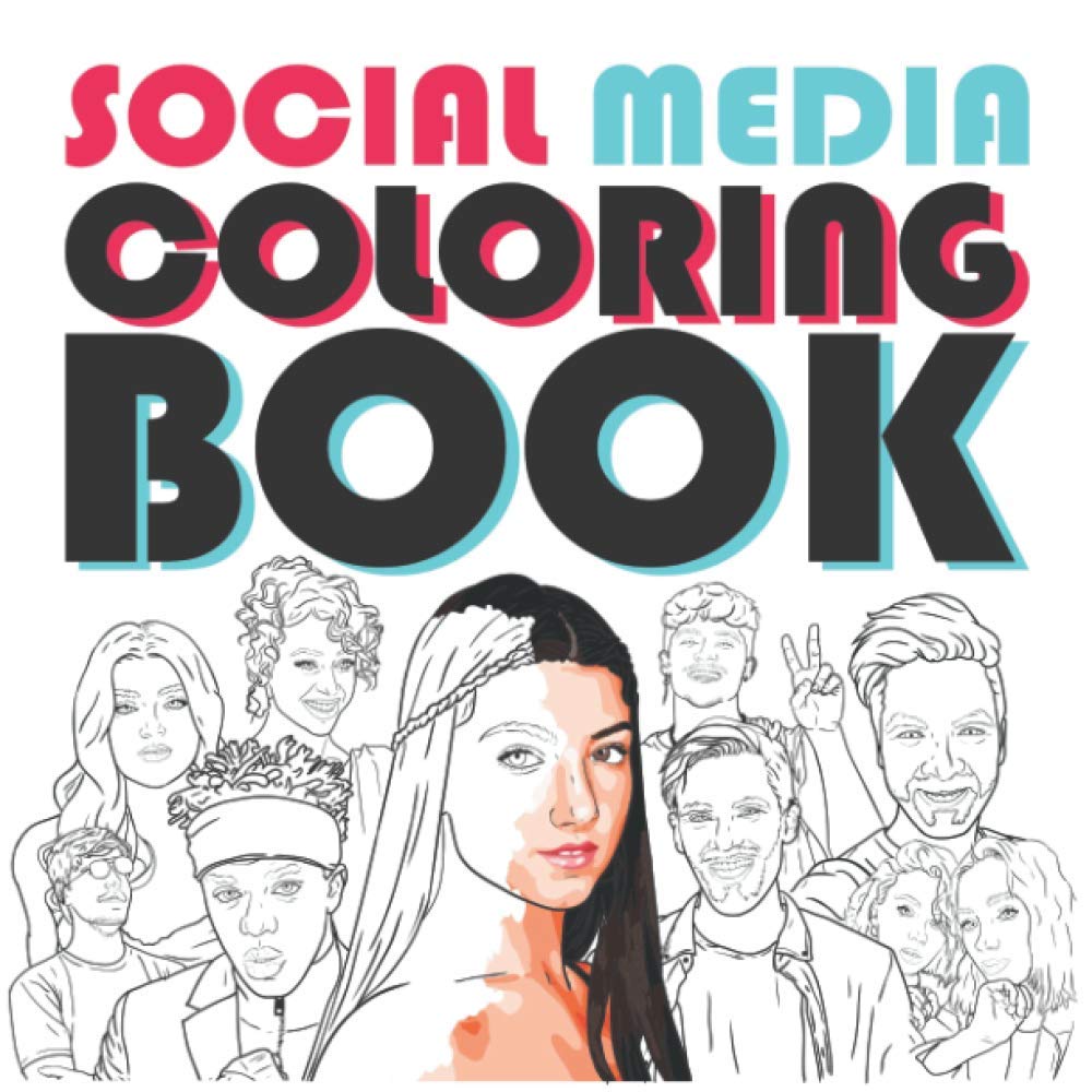 Social Media Coloring Book Amazing Activity Book Featuring Charli Damelio | Desertcart Botswana